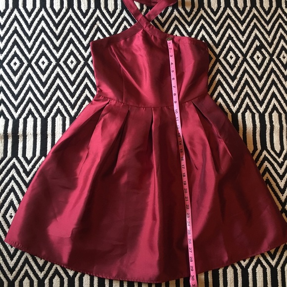 Vero Moda burgundy halter neck fit & flare - Picture 6 of 7